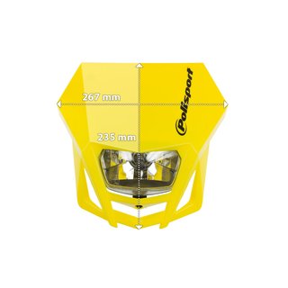 Scheinwerfer Maske Polisport LMX gelb