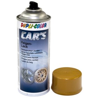 Felgenlack Lack Spray Cars Dupli Color 385902 Gold 2 X 400 ml mit Pistolengriff