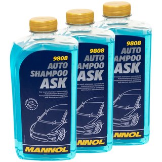 Car Shampoo 9808 ASK Car Wash MANNOL 3 X 1 liter