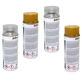 Felgenlack Lack Spray Cars Dupli Color 385902 Gold 2 X 400 ml + Klarlack 385858 2 X 400 ml
