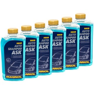 Car Shampoo 9808 ASK Car Wash MANNOL 6 X 1 liter