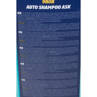 Car Shampoo 9808 ASK Car Wash MANNOL 12 X 1 liter