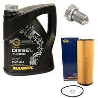 Motorl Set 5W40 Diesel Turbo 5 Liter + lfilter SH421P +...
