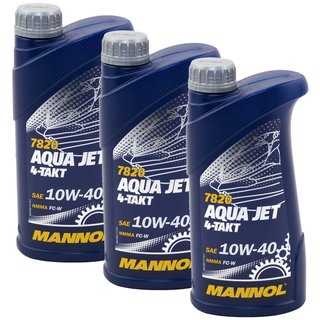 Engineoil Engine oil 4-stroke Aqua Jet 10W40 MANNOL API SL 3 X 1 liter
