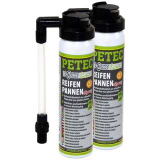 Fahrrad Reifen Pannenspray Pannenspray Bike line PETEC 2 X 75 ml