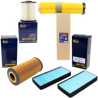 Filter Set Inspektion Kraftstofffilter SC 7014 P + lfilter SH 4064 P + Luftfilter SB 2133 + Innenraumfilter SA 1103