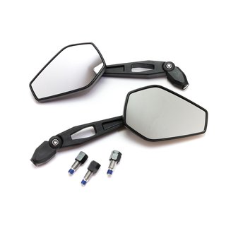 Mirror pair Booster black E-marked