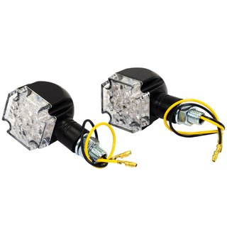 Blinker Paar hinten LED Mini CROSS schwarz E-geprft