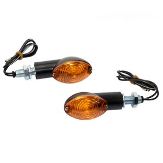 Indicator Flasher Turn signal pair Cat Eye 20 mm black E-approved