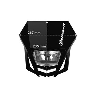 Headlight mask Polisport LMX color black
