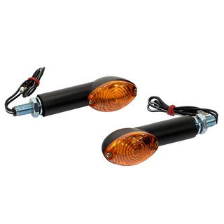 Indicator Flasher Turn signal pair Cat Eye 40 mm black E-approved