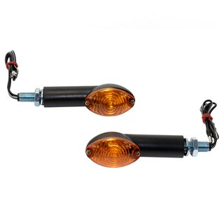 Indicator Flasher Turn signal pair Cat Eye 40 mm black E-approved