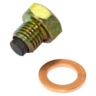 Oil drain plug magnetic M12 x 1.5 mm with sealing ring