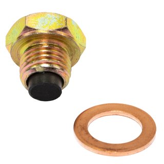 Oil drain plug magnetic M14 x 1.5 mm with sealing ring