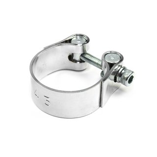 Exhaust clamp 43 mm chrome