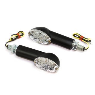 Blinker Paar LED Cat Eye schwarz 40 mm E-geprft
