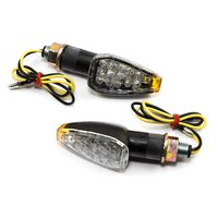 Indicator pair LED Sparkle black 20 mm E-marked