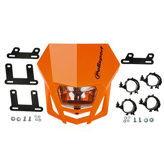 Headlight mask Polisport LMX color orange