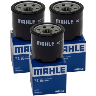 lfilter Motor l Filter Mahle OC574 Set 3 Stck