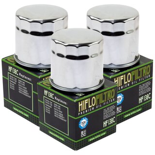lfilter Motor l Filter Hiflo chrom HF138C Set 3 Stck