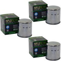 Oilfilter Engine Oil Filter Hiflo chromed HF303C Set 3...