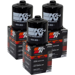 Oilfilter Engine Oil Filter K&N KN-303 Set 3 Pieces