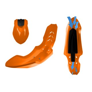 Polisport SM Line fenders Universal front fender orange