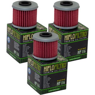 Oilfilter Engine Oil Filter Hiflo HF116 Set 3 Pieces