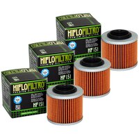 Oilfilter Engine Oil Filter Hiflo HF151 Set 3 Pieces