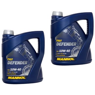 Engineoil Engine oil semisynthetic MANNOL Defender 10W-40 API SN 2 X 4 liters