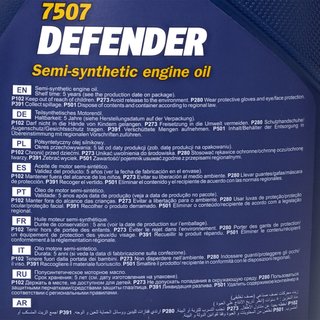 Engineoil Engine oil semisynthetic MANNOL Defender 10W-40 API SN 2 X 4 liters