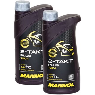 Engineoil mixture oil 2 stroke Plus MANNOL API TC 2 X 1 liters
