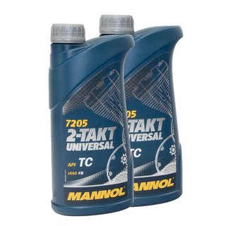 Motorl Motor l MANNOL Universal 2-Takt API TC 2 X 1 Liter