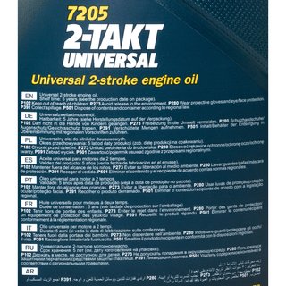 Engineoil Engine oil MANNOL Universal 2-stroke API TC 2 X 4 liters