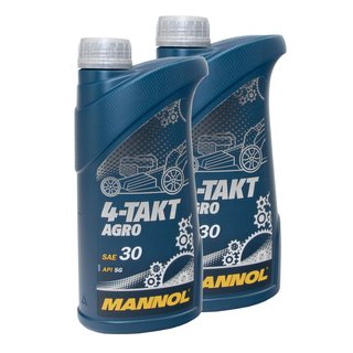 Engineoil Engine oil for 4-stroke tractors lawnmowers Agro SAE 30 MANNOL API SG 2 X 1 liters