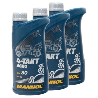 Engineoil Engine oil for 4-stroke tractors lawnmowers Agro SAE 30 MANNOL API SG 3 X 1 liters
