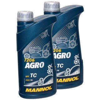 Motorl Motor l fr Gartentechnik MANNOL Agro API TC 2 X 1 Liter