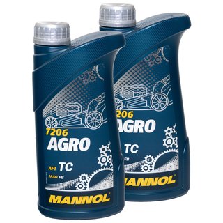 Motorl Motor l fr Gartentechnik MANNOL Agro API TC 2 X 1 Liter