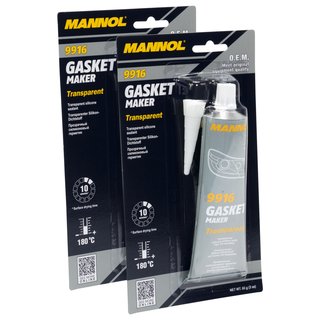 Dichtungsmittel Dichtmasse Silikon Gasket Maker transparent MANNOL 9916 2 X 85 g