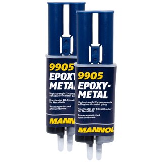 Zwei Komponenten Kleber Zweikomponentenkleber Epoxy- Metall MANNOL 9905 2 X 30 g