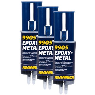 Zwei Komponenten Kleber Zweikomponentenkleber Epoxy- Metall MANNOL 9905 3 X 30 g