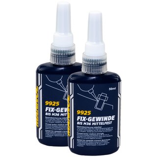 Screwlock Screw lock mediumstrength Fix thread MANNOL 2 X 50 ml
