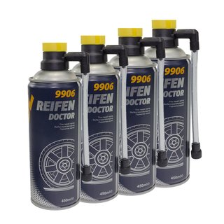 Reifen Reparatur Spray Mannol 4 X 450 ml Reifenpilot Reifendicht