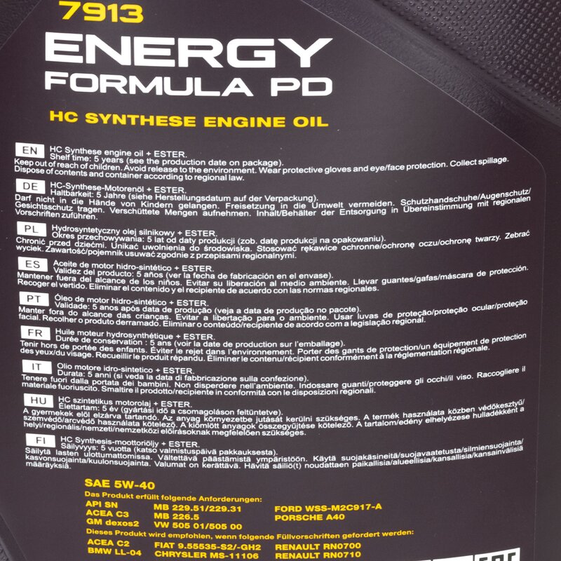 MANNOL Engineoil Energy Formula PD 5W-40 liters buy online by M, 27,95 €