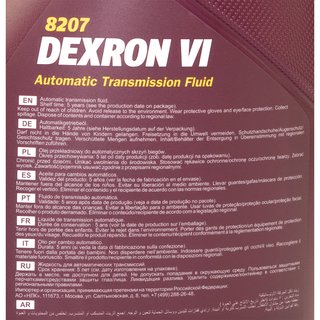 Gearoil Gear oil MANNOL Dexron VI automatic 4 liters