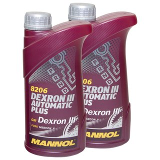 Gearoil Gear oil MANNOL Dexron III Automatic Plus 2 X 1 liter