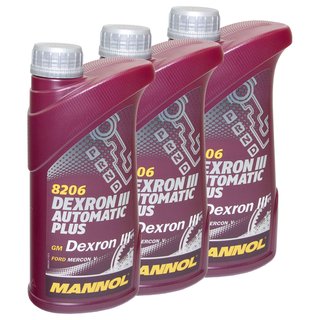 MANNOL Gearoil Dexron III Automatic Plus 3 X 1 liter buy online b, 17,49 €