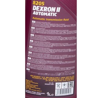 Gearoil Gear oil MANNOL Dexron II Automatic 1 liter