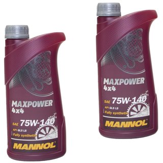 Getriebel Getriebe l MANNOL Maxpower 4x4 75W-140 API GL 5 LS 2 X 1 Liter