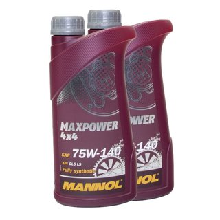 Gearoil Gear Oil MANNOL Maxpower 4x4 75W-140 API GL 5 LS 2 X 1 liter